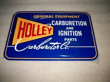 VINTAGE LOOK HOLLEY CARBURETION & IGNITION PARTS ADV. SIGN DIE CUT 14 ga. steel picture