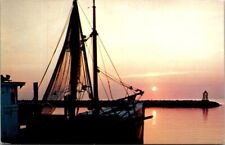 Beautiful Sunset Scene at Hatteras Harbor, Hatteras, NC Postcard picture