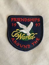 Vintage 1997 - Girl Scouts Patch Friendships Around the World  3x3” Boy Scouts picture