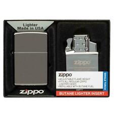 Zippo Windproof Set, Black Ice Lighter 150 & Torch Insert 49103, 65826, NIB picture