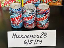*NEW* Mountain Dew 3 Full 12oz Cans  Freedom Fusion Liberty Chill Star Spangled picture