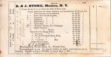 c1867 B & J Stone Scythes Mexico New York NY Billhead Receipt Antique Paper picture
