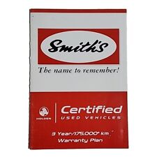 SMITH'S HOLDEN Original Vintage Certified Used Car Warranty Plan Booklet 2006/08 picture