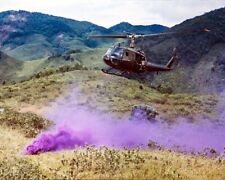 Purple Haze smoke grenade for a UH-1D Huey Helicopter 8x10 Vietnam War Photo 670 picture