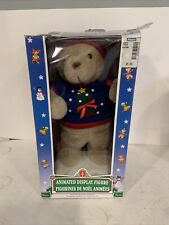 Vntg Telco Motion-ette Animated Holiday Teddy Bear 1996 W/Original Box Tested picture
