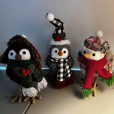 Christmas tabletop stuffed birds set of 3 picture