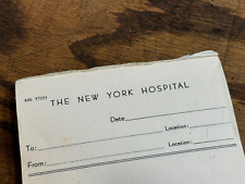 Vintage Doctors Physican THE NEW YORK HOSPITAL Prescription Pad ~ Dr.s Estate picture