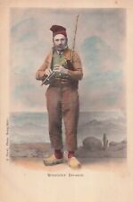 Vintage Postcard Village Piper Musician Bagpipes in France picture