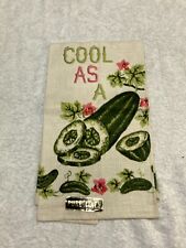 Vintage Cool as a Cucumber Linen Kitchen Towel picture