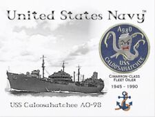 USS CALOOSAHATCHEE AO-98 FLEET OILER   -  Postcard picture