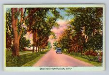 Moscow ID-Idaho, Scenic Greetings Car On Roadway Antique, Vintage c1946 Postcard picture