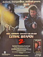 1990 Vintage Magazine Advertisement Lethal Weapon 2 Mel Gibson Danny Glover picture