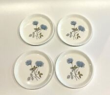 Set Of 4 Vintage Wedgwood Bone China ICY ROSE Coaster Trinket Dish England picture