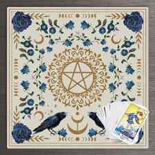Altar Cloth - Wiccan/ Pentacle/ Crows/Moon Phases 19.25