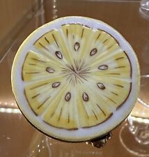Vintage Limoges France Peint Main OE Lemon Half Trinket Box picture