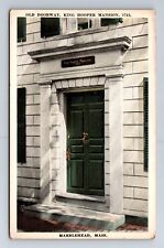Marblehead MA-Massachusetts, King Hooper Mansion Old Doorway Vintage PC Postcard picture