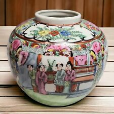 VTG Japanese Porcelain Ware ACF Famille Rose Ginger Jar Vase Hong Kong 6