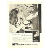 1959 Vintage Print Advertising Ad LOF Thermopane Insulating Glass Windows Snow  picture