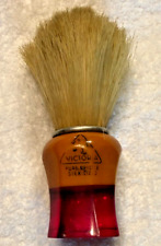 Vintage Victoria Bakelite Shaving Brush, Transparent Red & Butterscotch Handle picture