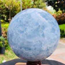 8.91LB Natural Beautiful  Blue Crystal  Ball Quartz Crystal Sphere Healing 1175 picture
