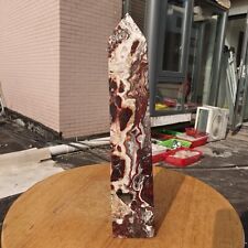 610g Natural Polished Mexico Banded Agate Obelisk Crystal Tower Point Healing picture