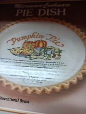 Classic Pumpkin Pie 9” Ceramic Dish With Recipe NIB picture