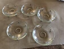 Vintage Clear Glass Bobeche For Chandelier Or Candle 3 1/2 Inch Round. Five picture