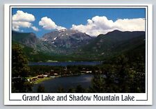 Grand Lake And Shadow Mountain Lake Colorado Vintage Unposted Postcard picture