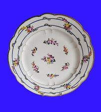 Antique Sevres Republic de France Porcelain Scallop Plate/Hand Painted/ Floral.  picture