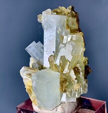 103 Carat Aquamarine Crystal Cluster With Mica Specimen From Skardu Pakistan picture