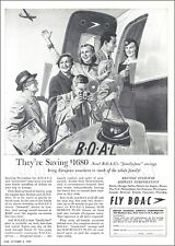 1955 BOAC Passengers Boarding ad British Overseas Airways Corporation advert picture