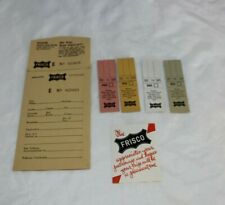 Frisco Passenger Ticket Envelope Unused 4 Seat Checks & Sticker picture