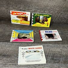 Vintage Souvenir Mini Photo Book Lot - Reno, White Sands, Carlsbad Cavern, Cali picture