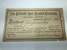 Belleville, IL The Belleville Safe Deposit Co. Receipt 1902 picture
