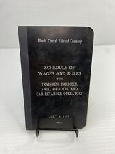 1957 Illinois Central Railroad Company Schedule of Wages & Rules Trainmen RR picture