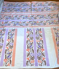 Vintage Morning Glory Tablecloth Pink Purple White Spring Summer picture