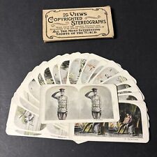 Set of 24 Copyrighted Stereographs Views Original #134 Uncle Sam's Soldier Boys picture