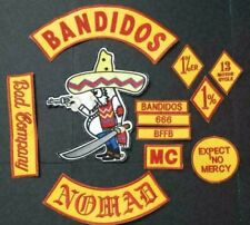 12pcs Bandidos Texas Nomads Mc Biker Patch Set Iron On Vest Jacket Rocker picture