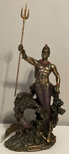 Orisha Spirit Olokun Owner of The Deep - Aye Yoruba African Statue Bronze Pewter picture