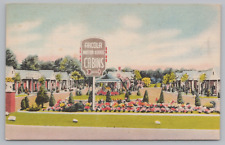 Postcard Arcola Motor Lodge Cabins Paramus New Jersey Unposted Linen picture