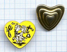 Gold Escada Heart Pin's By Margaretha Ley Perfumes & Couple Lovers Love You picture