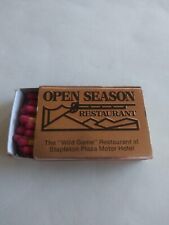 Vintage Wooden Matches From The Open Season Restaurant Denver Colorado picture