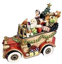 Fitz & Floyd Santa Car “Here Come Santa Clause” Music Box, Works Perfectly picture