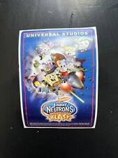 Jimmy Neutron Nicktoon Blast Stickers (set of 5) Universal Studios Florida Ride picture