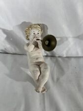Vintage Heavenly Trumpeter Porcelain Cherub picture