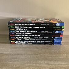 Lot Of 11 Dc Comics Softcover Books JSA picture
