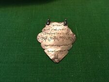 Vtg Antique Rare Ancient Old Sliver Amulet Talisman Pendant Middle East Islamic  picture