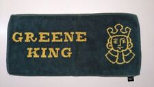 Vintage Greene King Beer Bar Towel - 8x18 inches Green and Gold picture