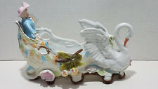 AWF Kister Scheibe Alsbach Porcelain Swan Sleigh Carriage Made Thuringia Germany picture