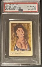 1958 Dutch Gum P Set 268 Sophia Loren Signature Autograph PSA DNA Authentic Auto picture